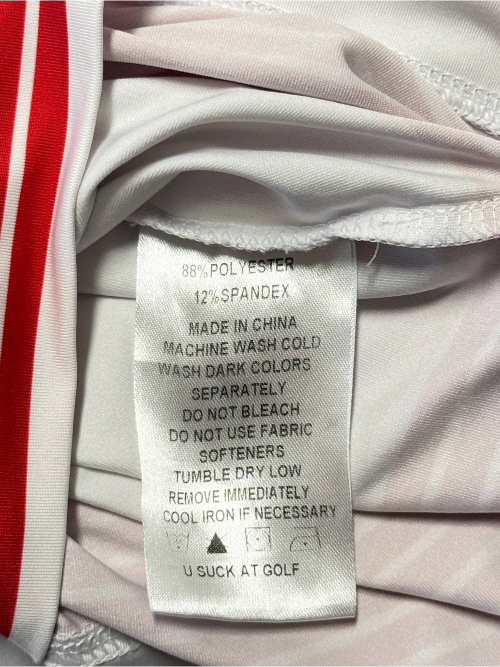 Men’s U Suck At Golf Large USA Stars And Stripes Performance Polo Short Sleeve - Picture 6 of 7